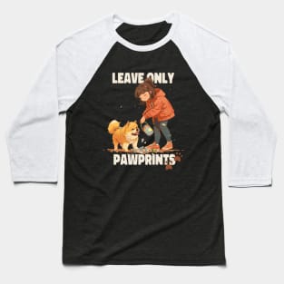 Leave Only Pawprints Baseball T-Shirt